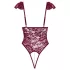 Cottelli - body met kant en parels - rood - M