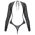 Cottelli - gestreepte body met zilverdraad (zwart) - S-L