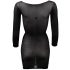 NO:XQSE - Lange mouwen, doorschijnende catsuit - zwart (S-L)