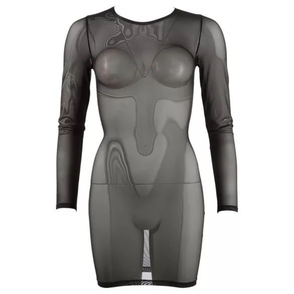 Cottelli - transparante jurk - zwart - XL