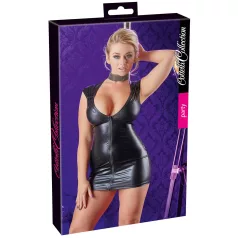 Cottelli - mouwloze glanzende partyjurk - zwart