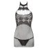 Mandy Mystery - netjurk met nekband en string (zwart)