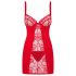 Obsessive Heartina - nachtjurk en string (rood) - L/XL