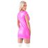 Cottelli Party - Glanzende mini-jurk met korte mouwen (roze) - L