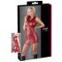 Cottelli Party - glanzende, mouwloze minijurk met rits (rood) - M