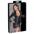 Cottelli Bondage - Jurk met glanseffect - Inclusief boeien - Zwart - L
