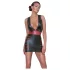 Cottelli Party - gestreepte, aansluitende jurk (zwart-rood) - XL
