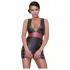 Cottelli Party - gestreepte, aansluitende jurk (zwart-rood) - XL