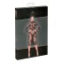 Noir - Transparante lange mouwen jurk, bloemenprint (zwart) - M