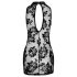 Noir - mouwloze mini-jurk met rozenmotief (zwart)