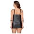 Cottelli Plus - Jurk met boeien (zwart) - 2XL