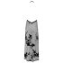 Noir - volledig transparante maxi-jurk met bloemenpatroon (zwart) - XL