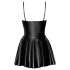 Noir Libido - mat zwarte mini jurk - L