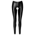 Noir - open, glanzende leggings (zwart)