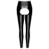 Noir - open, glanzende leggings (zwart)