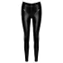 Noir - lange wetlook broek - zwart