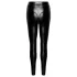 Noir - lange wetlook broek - zwart