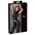 Cottelli - catsuit met korte mouwen - glanzend zwart - M