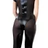 Cottelli - catsuit met korte mouwen - glanzend zwart - L