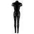 Cottelli - Glanzend kort mouwen overall (zwart) - L