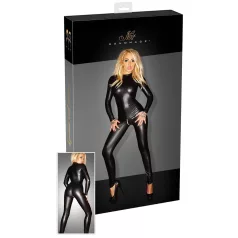 Noir - Catsuit dames - Glanzend - Lange mouw - Zwart
