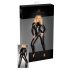 Noir - Glanzende, lange mouwen jumpsuit (zwart) - XL