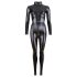 Cottelli - Glanzend Lange Mouw Party Catsuit (Zwart)