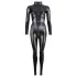 Cottelli - jumpsuit dames - lange mouw - glanzend zwart - S