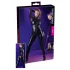 Cottelli - jumpsuit dames - lange mouw - glanzend zwart - L