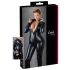 Cottelli Plus Size - Glanzende Jumpsuit met Lange Mouwen (Zwart)