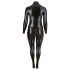 Cottelli Plus Size - Glanzende Jumpsuit met Lange Mouwen (Zwart)