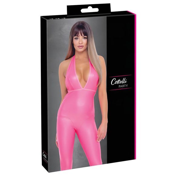 Cottelli Party - Jumpsuit met diepe rug (roze) - L