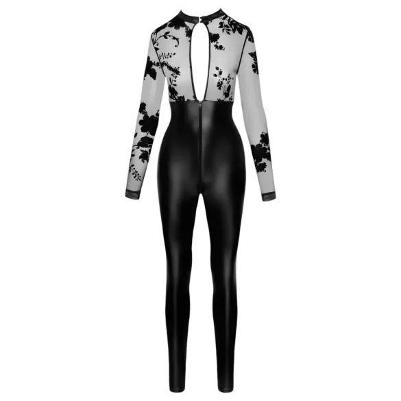 Noir - jumpsuit met kanten top (zwart)