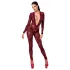 Noir Kink Royal - bodystocking - transparant - rood