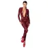 Noir Kink Royal - bodystocking - transparant - rood