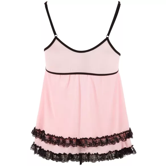 Cottelli - babydoll - kanten ruches - zwart