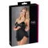 Cottelli - babydoll lingerie - transparant met ruches - zwart - XL