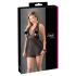 Cottelli Plus Size - luchtige kanten babydoll (zwart) - 4XL