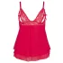 Cottelli Plus Size - babydoll - kant - rood - 2XL