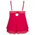 Cottelli Plus Size - babydoll - kant - rood - 2XL