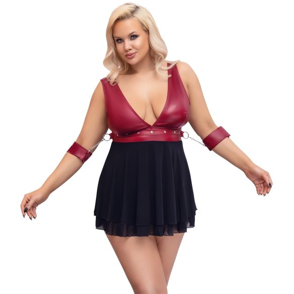 Cottelli Bondage Plus Size - babydoll (rood)