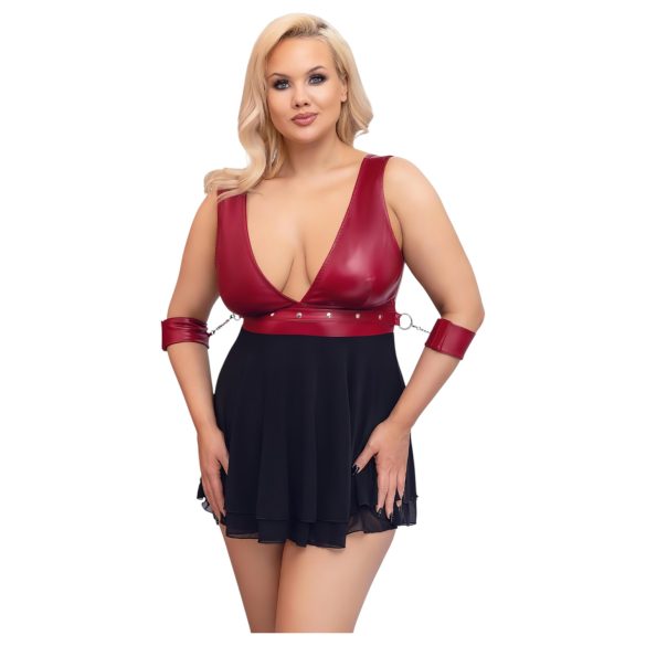 Cottelli Bondage Plus Size - babydoll (rood)