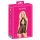 Kusbaar - Halter babydoll van kant (zwart) - L/XL