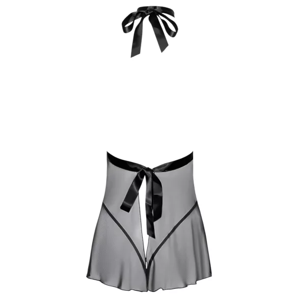 Kissable - babydoll met halsband - kant - zwart - L/XL