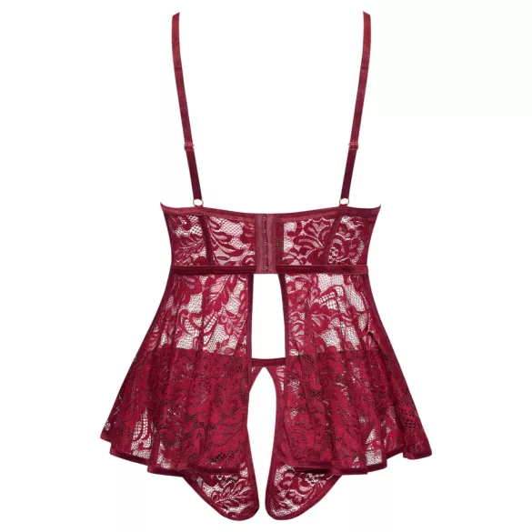 Cottelli Curves - kanten minijurk set - rood