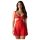 Obsessive Cupide Desir - doorzichtig kanten nachthemd set (rood)