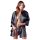 Cottelli - Satijn-kant korte kimono (zwart) - L/XL