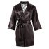 Cottelli - Satijn-kant korte kimono (zwart) - L/XL