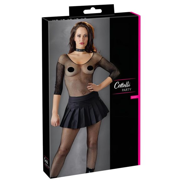 Cottelli - Zwarte geplooide minirok - M