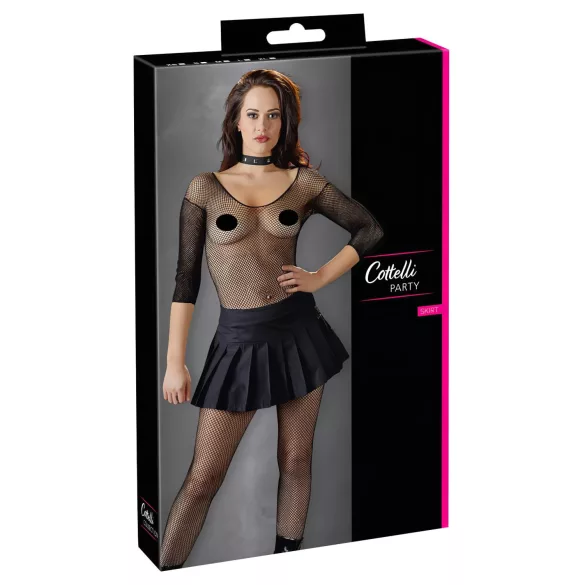 Cottelli - plissé minirok - zwart - M